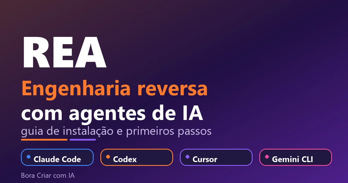 REA: engenharia reversa com agentes de IA, guia de instalação