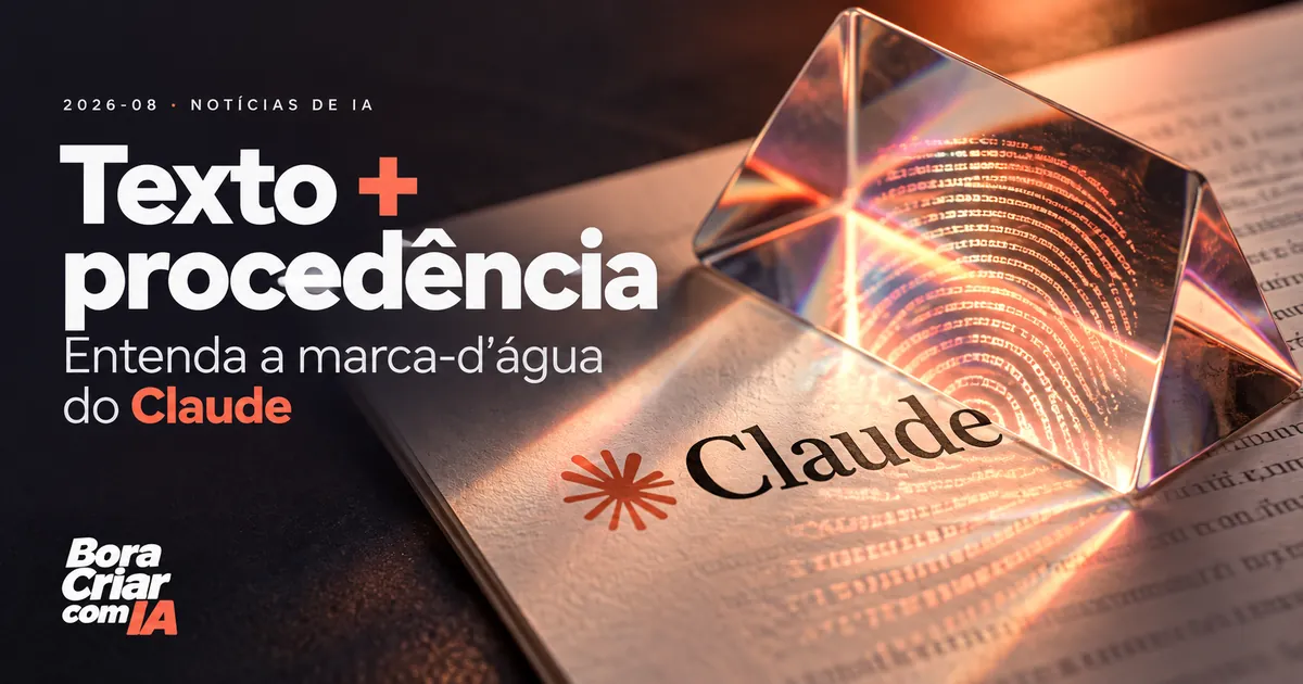 Ilustração editorial: Texto + procedência — Entenda a marca-d’água do Claude
