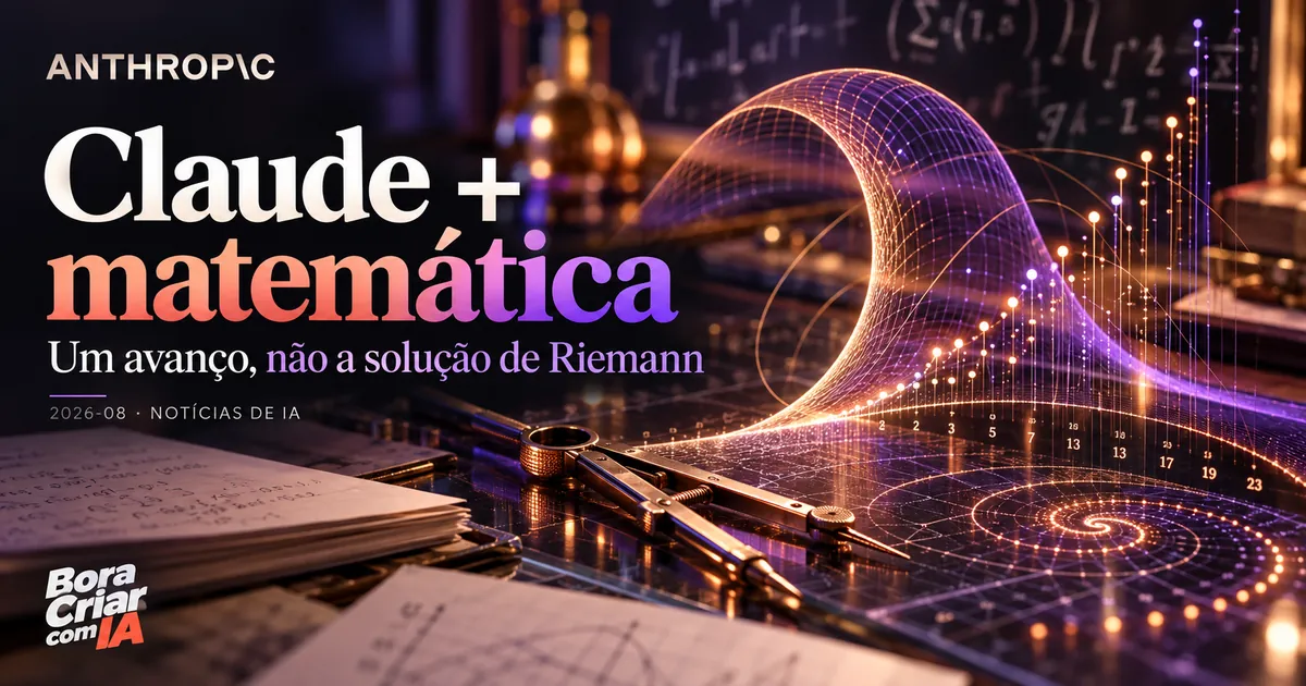 Ilustração editorial: Claude + matemática — Um avanço, não a solução de Riemann