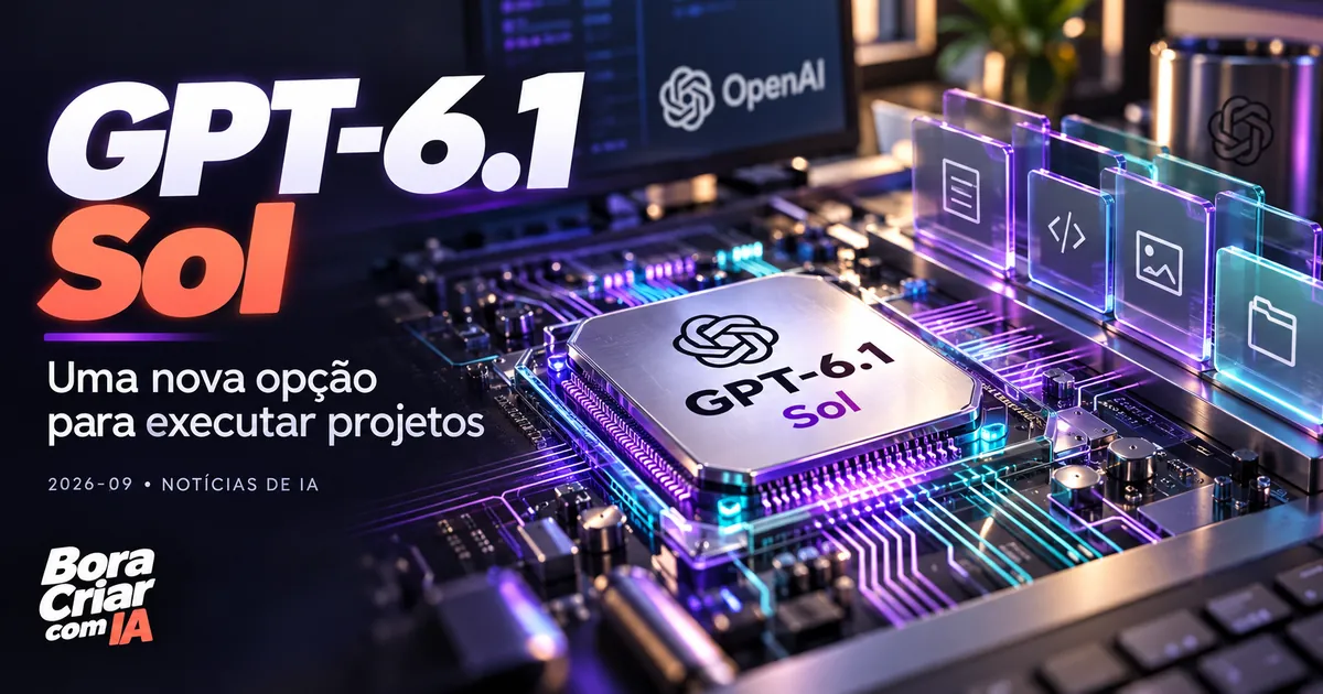 Ilustração editorial: GPT-6.1 Sol — Uma nova opção para executar projetos