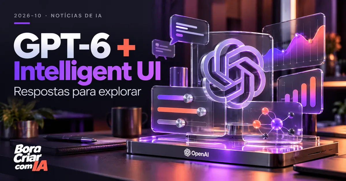 Ilustração editorial: GPT-6 + Intelligent UI — Respostas para explorar
