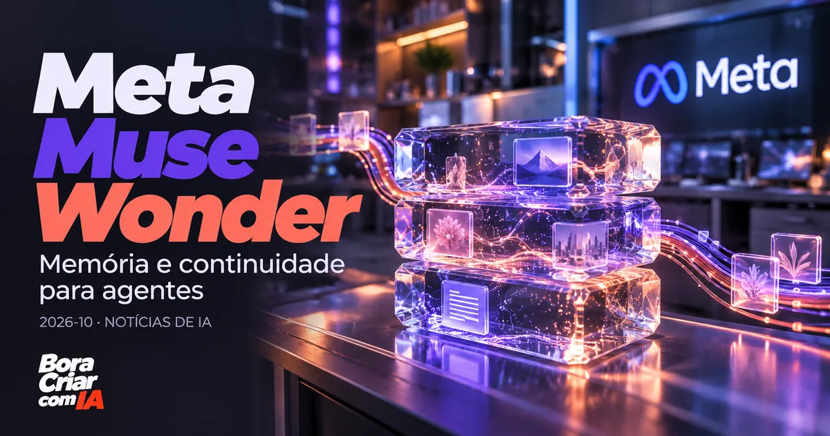 Ilustração editorial: Meta Muse Wonder — Memória e continuidade para agentes